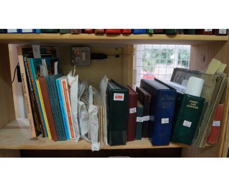 CIGARETTE CARDS: A shelf of miscellaneous cigarette cards and related, to include an album of approx. one hundred and ninety 