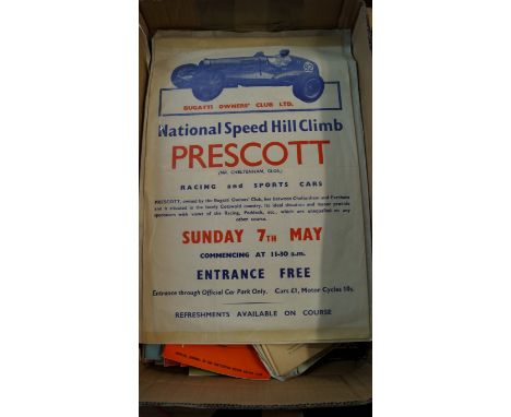 MOTOR RACING PROGRAMMES: A small carton, to include some early material; Grand Prix programmes from 1960s-80s; a late 1930s t
