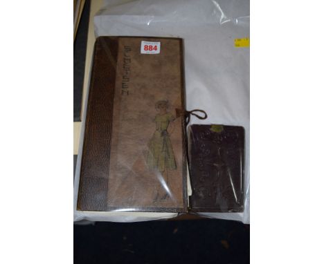 Thomas Clark, a small pencil sketch book, dated 1847, 8.5 x 12.5cm; together with a collection of 1930s watercolour costume d