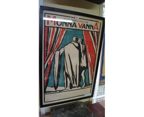 After Horace Brodsky, 'Maeterlinck's Monna Vanna', lithograph poster, 75 x 49.5cm.