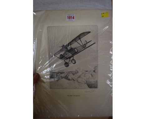 Howard Leigh, 'Hannoveraner Biplane'; Gotha G.II'; 'F.E. 2b'; and Nieuport Two-Seater'; a set of four, each signed in pencil,