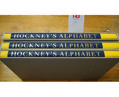 HOCKNEY (David, Illustrator) & SPENDER (Stephen): 'Hockney's Alphabet'; Faber & Faber for the AIDS Crisis Trust, 1991.  Out o