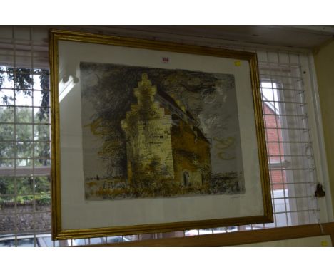 John Piper, 'Willington Dovecote, Bedfordshire', signed in pencil and inscribed H/C, colour lithograph, I.42.5 x 55.5cm Condi