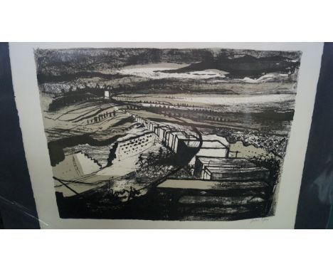 John Piper, 'Climping Beach', signed in pencil, lithograph, I.40.5 x 50.5cm, unframed. Condition Report: Untrimmed border.
So