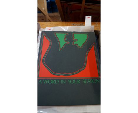 HIRSCHMAN (Jack) & ASA (Benveniste): 'A Word in Your Season..'; London, Trigram Press, 1967. Large folio, dark green card cov