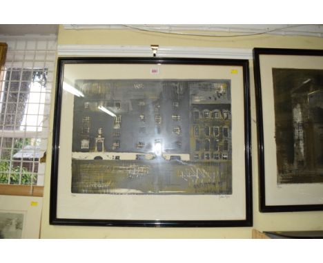 John Piper, 'Westminster School II', signed in pencil and numbered 74/100, colour lithograph, I.43 x 58cm. Condition Report: 