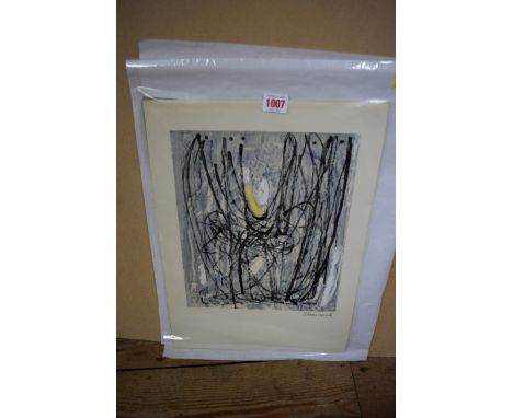 Barbara Hepworth, Untitled, signed in ink on the mount, offset lithograph, I.30 x 25.5cm Condition Report: Good.