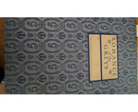 MAJOR DRAPKIN & CO.: 'Romance of the Greys..'; London, Major Drapkin & Co., 1920. Folio, orig. publisher's cloth backed blue 