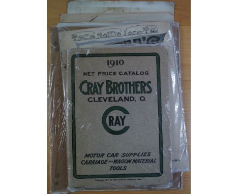 MOTOR ACCESSORY CATALOGUES: A group of four early motor accessory catalogues, including Cray Brothers of Cleveland, Ohio, 191