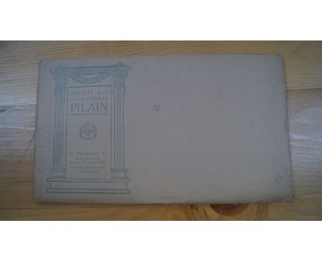 PILAIN MOTOR CARS: 'Societe des Automobiles Pilain..'; London, A. Pellant, 1913. Oblong, 8vo brochure in printed pale grey ca