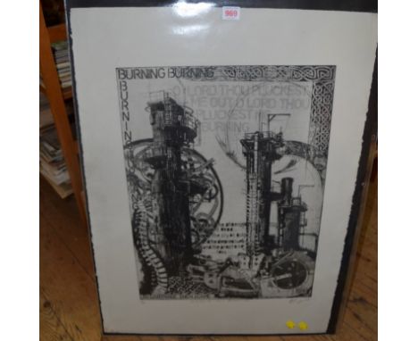 Ceri Richards, untitled, signed, dated '62 and numbered 60/100, blindstamped, colour lithograph, 57.5 x 80.5cm; together with