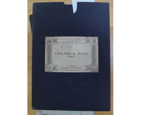 CANAL MAPS: SHAWE (W.): 'Philips' New Map of England & Wales. Compiled from the Ordnance Survey Showing Canals, Navigable Riv