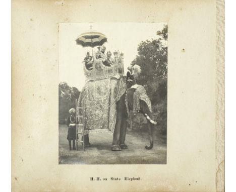 A large commemorative photograph album presented to the Maharajah of Mysore by Maharajah Sir Jagatjit Singh Sahib Bahadur of 