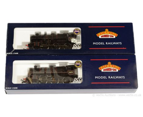 Bachmann OO Gauge BR lined black 2-6-0 Steam Locos comprising 32-577 Ivatt Class 4 No.43160 and 32952 Standard Class 4 No.760