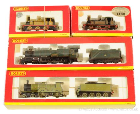 Hornby (China) OO Gauge group of Steam Outline Locomotives consisting of R2892 4-4-0 Loco and Tender LSWR green Class T9 No.1
