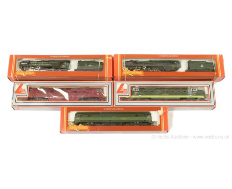 OO Gauge Steam and Diesel Locos comprising Hornby Railways R303 2-10-0 BR green 9F Class Loco No.92220 "Evening Star", R033 4