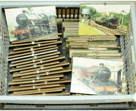 Collection of over 50 7x5 inch framed photographs of British Steam Locomotives, including A4 Pacifics Union of South Africa, 