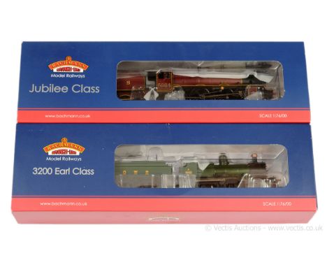 Bachmann OO Gauge Pre-nationalisation Steam Locos comprising 31-087DC 4-4-0 GWR green 3200 Earl Class No.9003, loco has facto