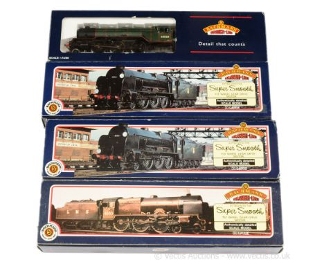 Bachmann OO Gauge BR green Steam Locos comprising 31-561 2-6-2 V2 Class No.60825, crew added to cab and real coal added to te