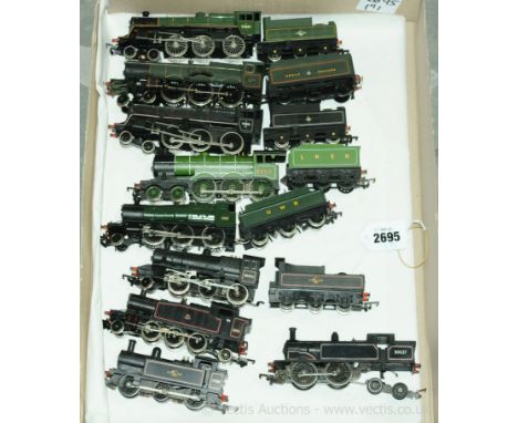 OO Gauge Hornby / Mainline / Bachmann / Lima Engines including 4x 4-6-0, 2x 2-6-0, 1x 2-6-2, 1 x 0-4-4 and 1 0-6-0. Condition