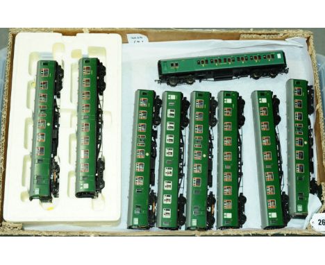 Bachmann OO Gauge group of EMU's consisting of Ref 31-425 Class 411 4-CEP and includes Power Car, Passenger Car No.S70229 bot