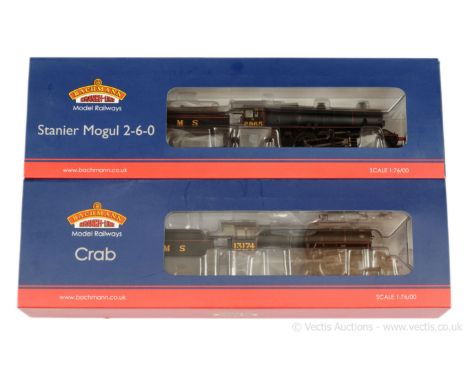 Bachmann OO Gauge LMS lined black 2-6-0 Steam Locos (1) 31-690 Stanier Class 5 No.2965, (2) 32-178A Hughes/Fowler Crab No.131