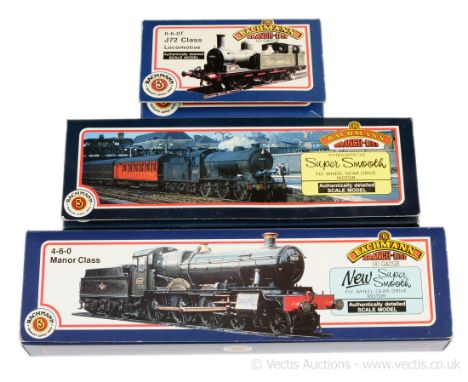 Bachmann OO Gauge Pre-nationalisation Steam Locos comprising 31-300 4-6-0 GWR unlined green Manor Class No.7802 "Bradley Mano