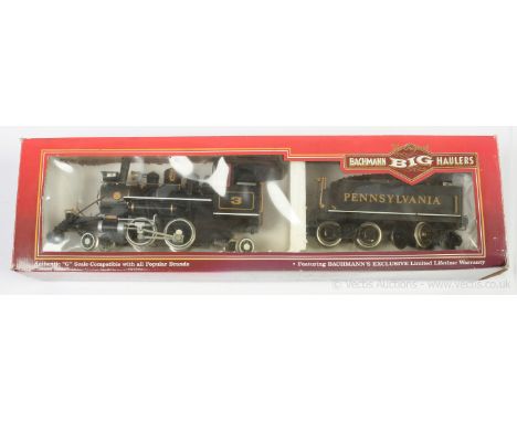 Bachmann Big Haulers G Gauge American Outline Ref 91114 2-4-2 Loco and Tanker Pennsylvania black No.3. Has been used on a num