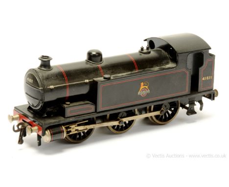 Bassett-Lowke O Gauge 0-6-0 Tank Loco BR lined black No.41611, 3-rail electric.  Excellent Plus to Near Mint unboxed.