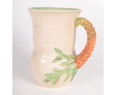 A Clarice Cliff Newport Pottery 'My Garden' series jug, No.677, height 19cm, width 16.5cm. 