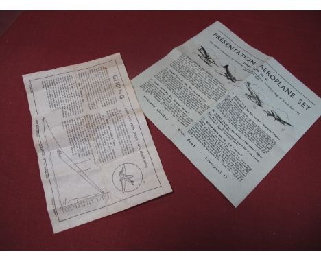 An Original Dinky Leaflet for Pre-War Dinky Set No. 64, plus pre-war Dinky gliding leaflet. 