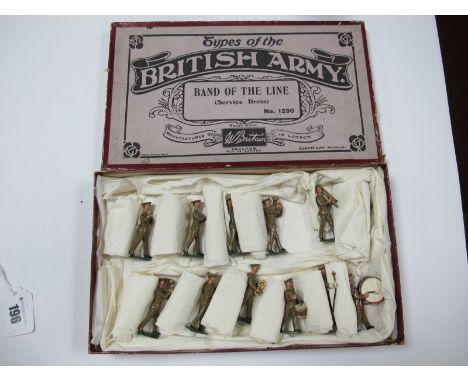 A Pre-War Britains Set No. 1290 British Army Band of The Line in Service Dress, twelve figures in caps, some minor wear, but 