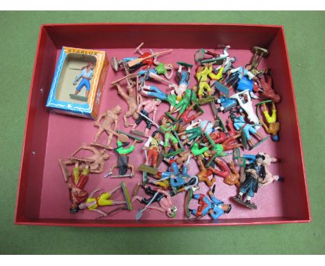 A Quantity of Plastic Pirates, manufacturers include Starlux, Marx. Very good to playworn.