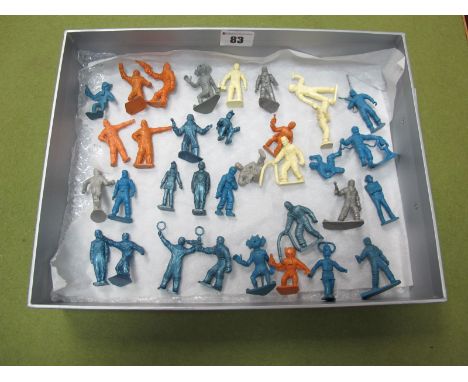 A Quantity of Marx Circa 1950's-1960's Plastic Spacemen, Robot and Alien Figures, overall good.