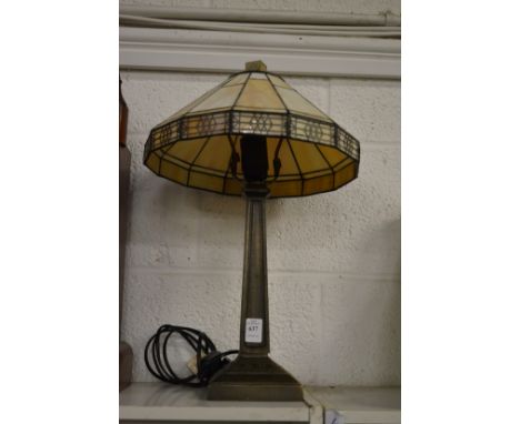 An Art Deco style table lamp.