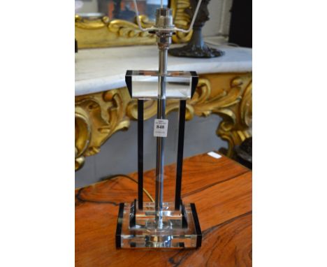 A stylish Art Deco style glass table lamp.