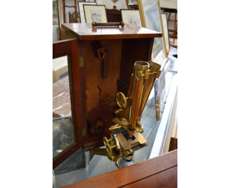 A good large binocular microscope by R &amp; T Beck, London no: 4703, complete with mahogany case.