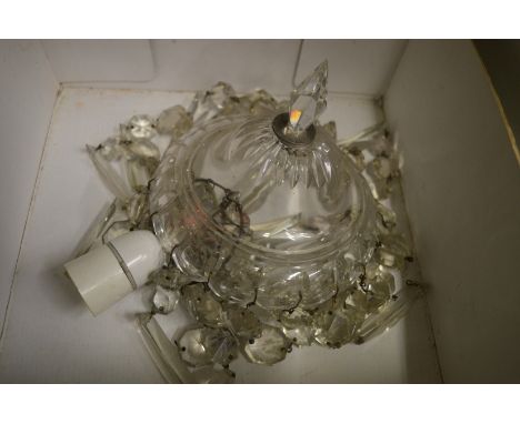 Cut glass light fitting.