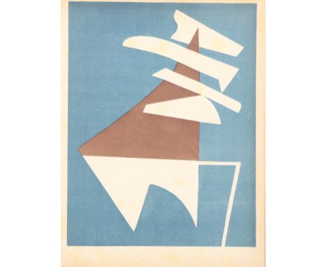 Alberto Magnelli, "Abstract", original 1952 lithograph for XX Siecle Nr. 2, unsigned, 31cm x 23.5cm . Condition Report: Sligh