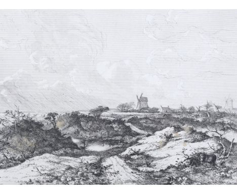 John Crome (1768 - 1821), Mousehold Heath Norwich, etching, circa 1810, plate 20.5cm x 28cm, framed . Condition Report: Good 