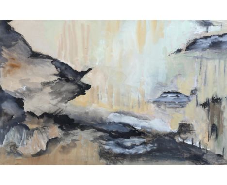 Abstract composition, mid-20th century watercolour, unsigned, 30cm x 46cm, framed . Condition Report: Possibly slight paper d