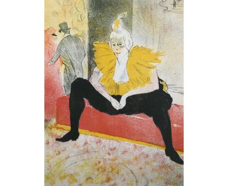 Henri Toulouse-Lautrec (1864-1901), limited edition lithograph in five colours on watermarked paper, La Clownesse assisse, nu