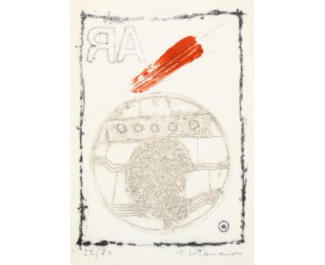 James Coignard (1925 - 2008), a 1974 original etching, no. 22 of 80, signed in pencil, 21cm x 14.5cm, framed . Condition Repo