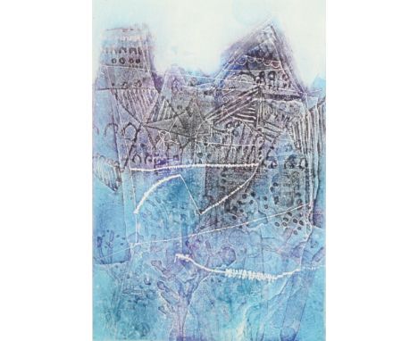 Shoichi Hasegawa (1929 - 2023), Japan, original 1974 etching, no. 22 of 80, abstract landscape, signed in pencil, 10cm x 15cm