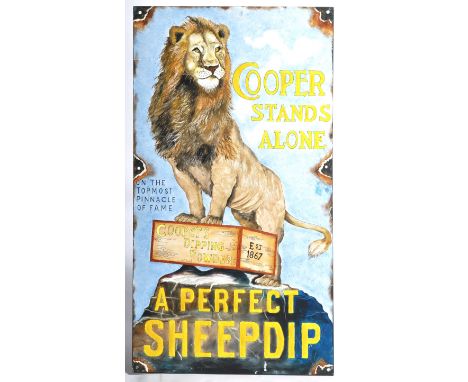 Copper's Dipping Powder -&nbsp;A contemporary oil on board artist's impression painting of a traditional advertising enamel s