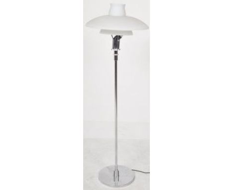 After Poul Henningsen for Louis Poulsen - A PH type glass floor standing standard lamp light uplighter having a multi section