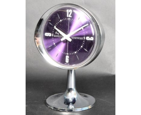 Westclox - Big Ben - an original retro vintage 1960's desk / bedside alarm clock. Silver plastic and metal construction, with