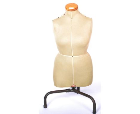 Singer - A retro vintage mid 20th Century&nbsp;shop / haberdashery tailors dummy / dressmakers mannequin of female form. The 