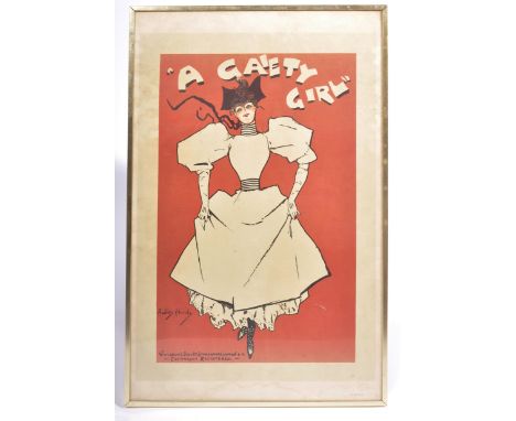 After Dudley Hardy (1867-1922) - 'A Gaiety Girl' - A retro vintage 20th Century coloured limited edition theatrical print on 