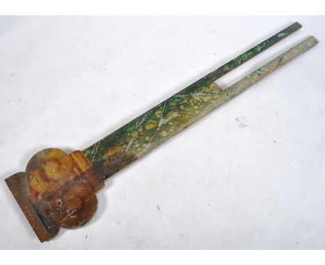Hall &amp; Fowle - A vintage 20th Century 1930's Art Deco fairground / funfair hand painted upright column hand decorated in 
